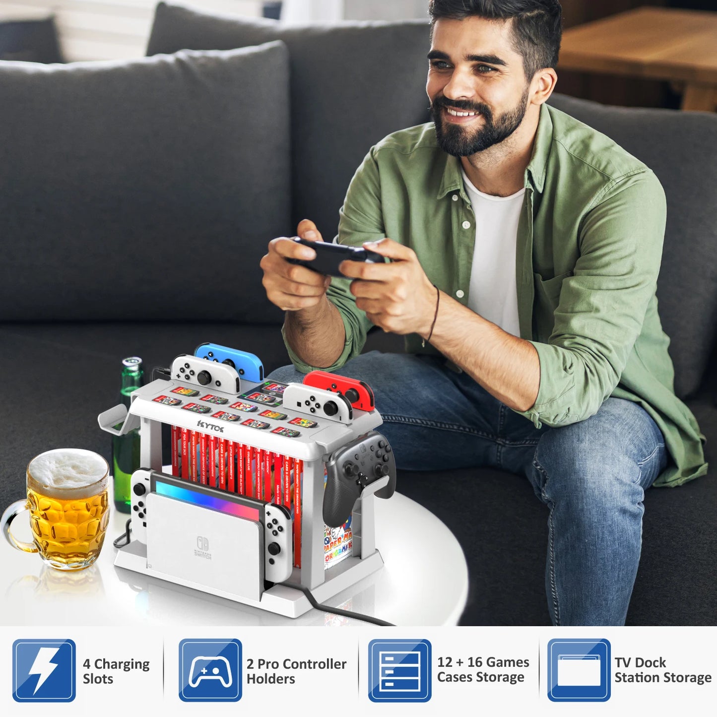 Switch Game Storage & Charging Station