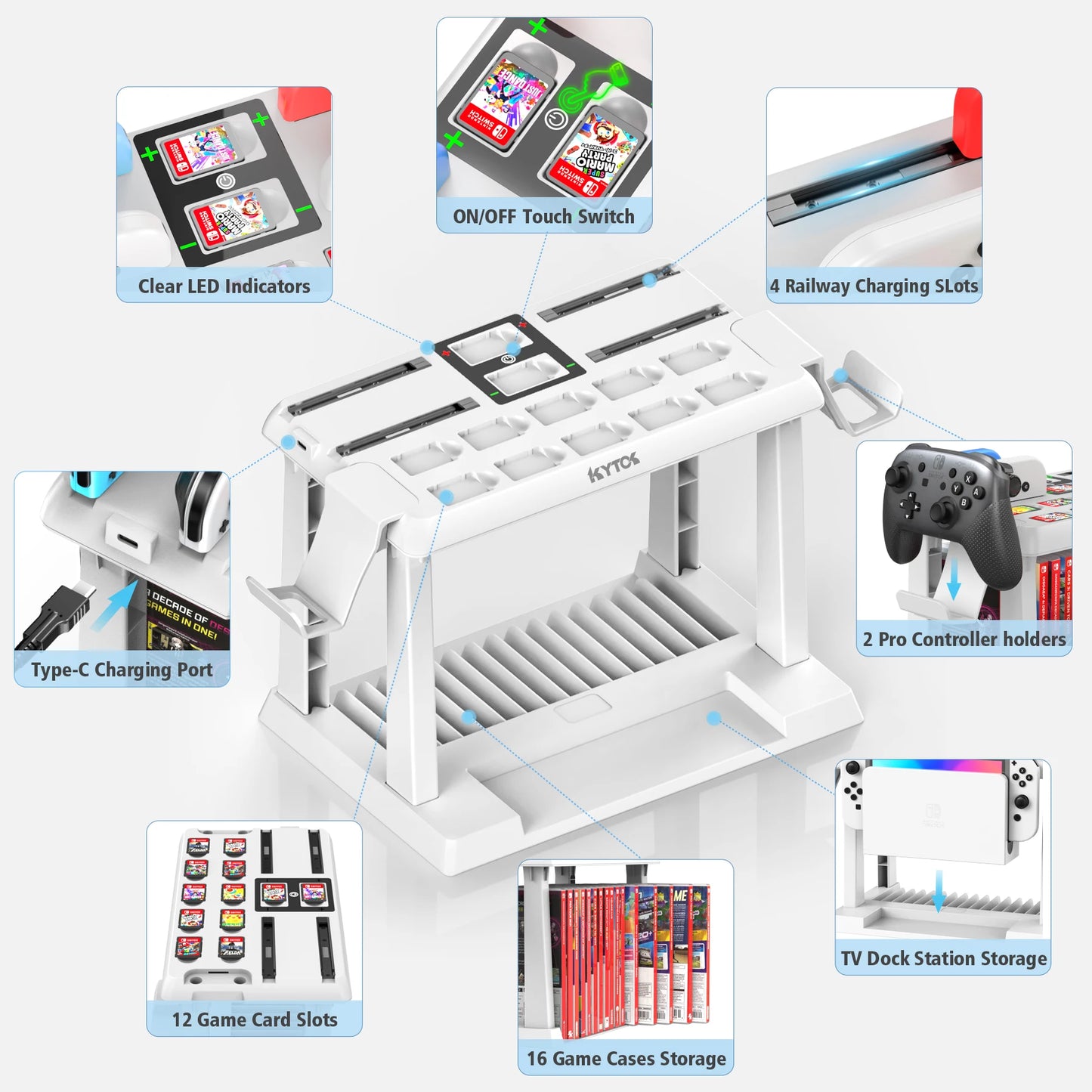 Switch Game Storage & Charging Station